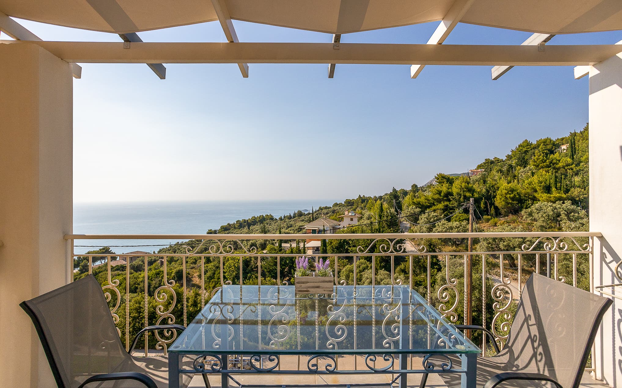 Balcony or terrace at Sun And Stone with Lefkada views