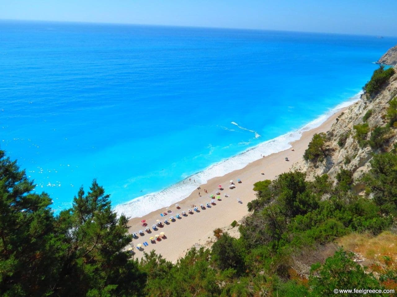 Egremni Beach coastline in Lefkada