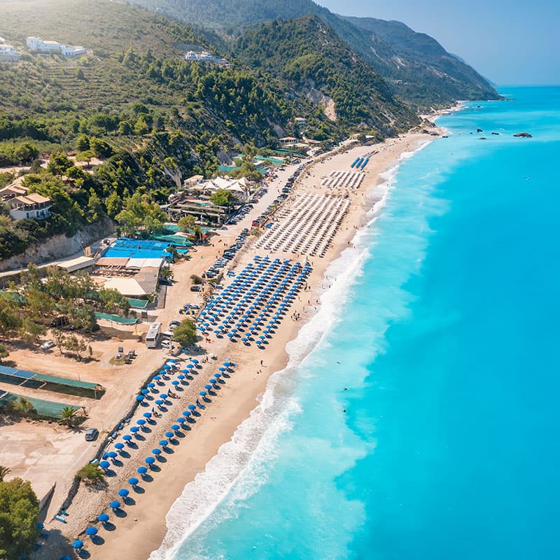 Kathisma Beach on the west coast of Lefkada