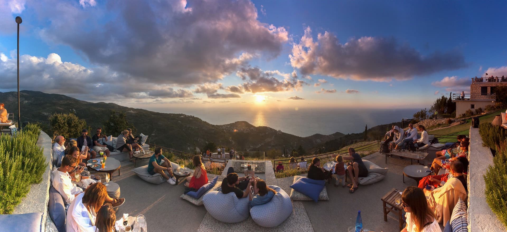 Fly Me and Rachi sunset setting in Lefkada